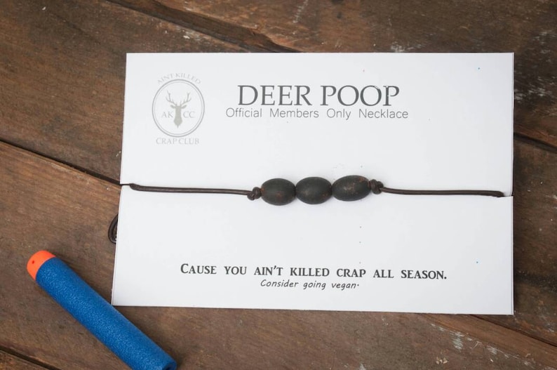 Deer Poop Necklace Gag Gift Hunter Gift Funny Hunter Gift Etsy