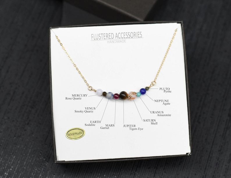 Solar System Necklace, Planet Necklace, Space Necklace image 2