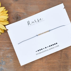 Morse Code Nurse Gift, Nurse Morse Code, Gift Idea, Morse Code Jewelry, Nurse Jewelry,