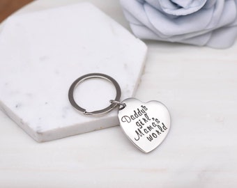 Daddy's Girl Mama's World Keychain