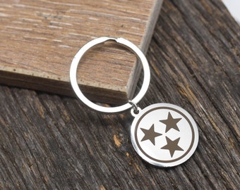 Tennessee Three Stars Keychain Tristar