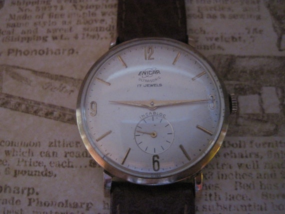 Stunning and RARE!!!! 9K Solid Gold Manual Men's … - image 3