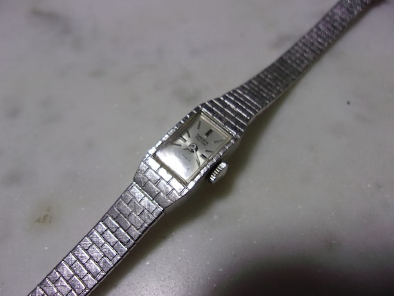 Very Nice GRUEN PRECISION 14K Solid White Gold 17… - image 1