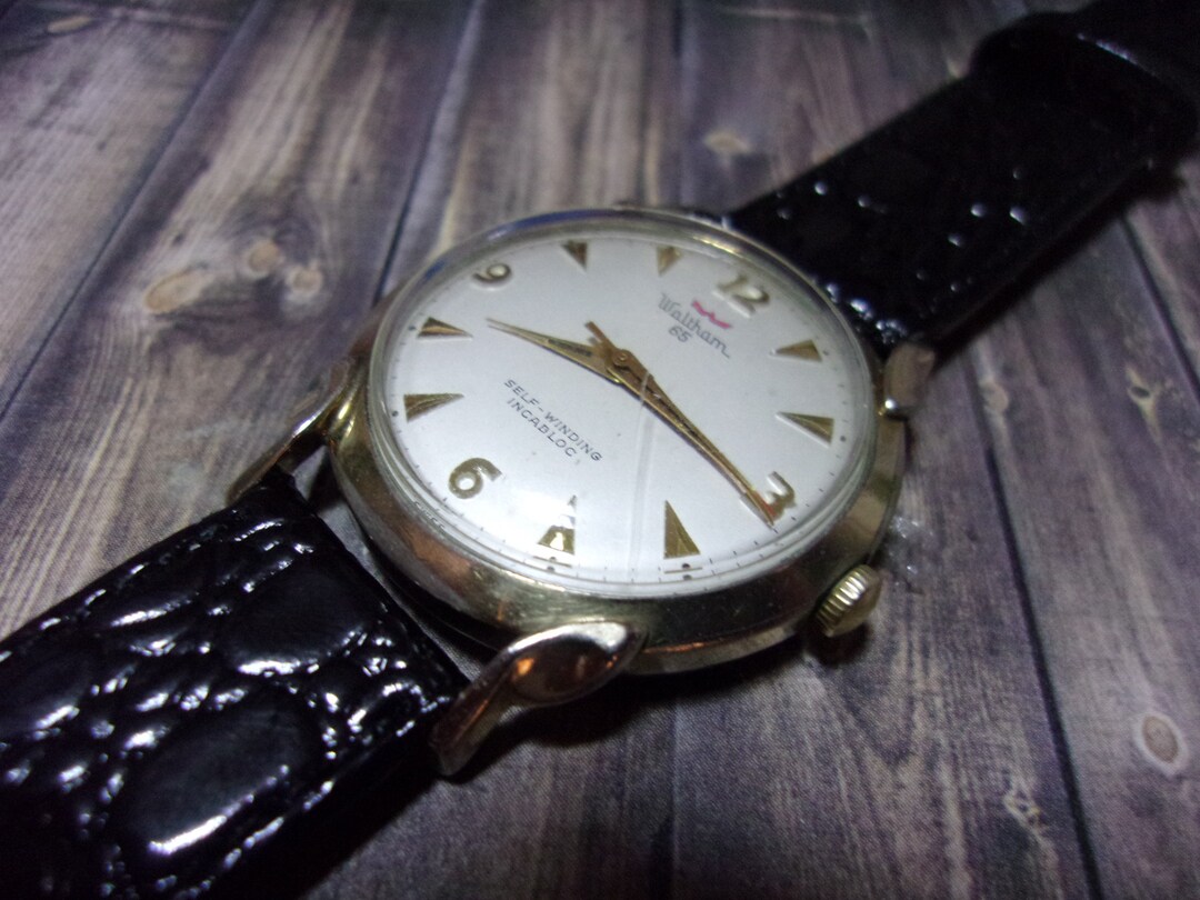 招*猫様 WALTHAM 自動巻き 腕時計 ROLLMATIC 65jewel Vintage WALTHAM 65 Jewel Gold-filled Automatic Men's Wristwatch
