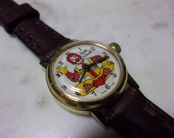 Vintage RONALD MCDONALD Swiss-Made, Manual Wind Watch, Good Working Condition, new leather band.