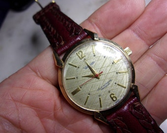 Vintage WALTHAM 65 Jewel Automatic Men's Watch in Good Working Condition, Serviced, New Leather Band