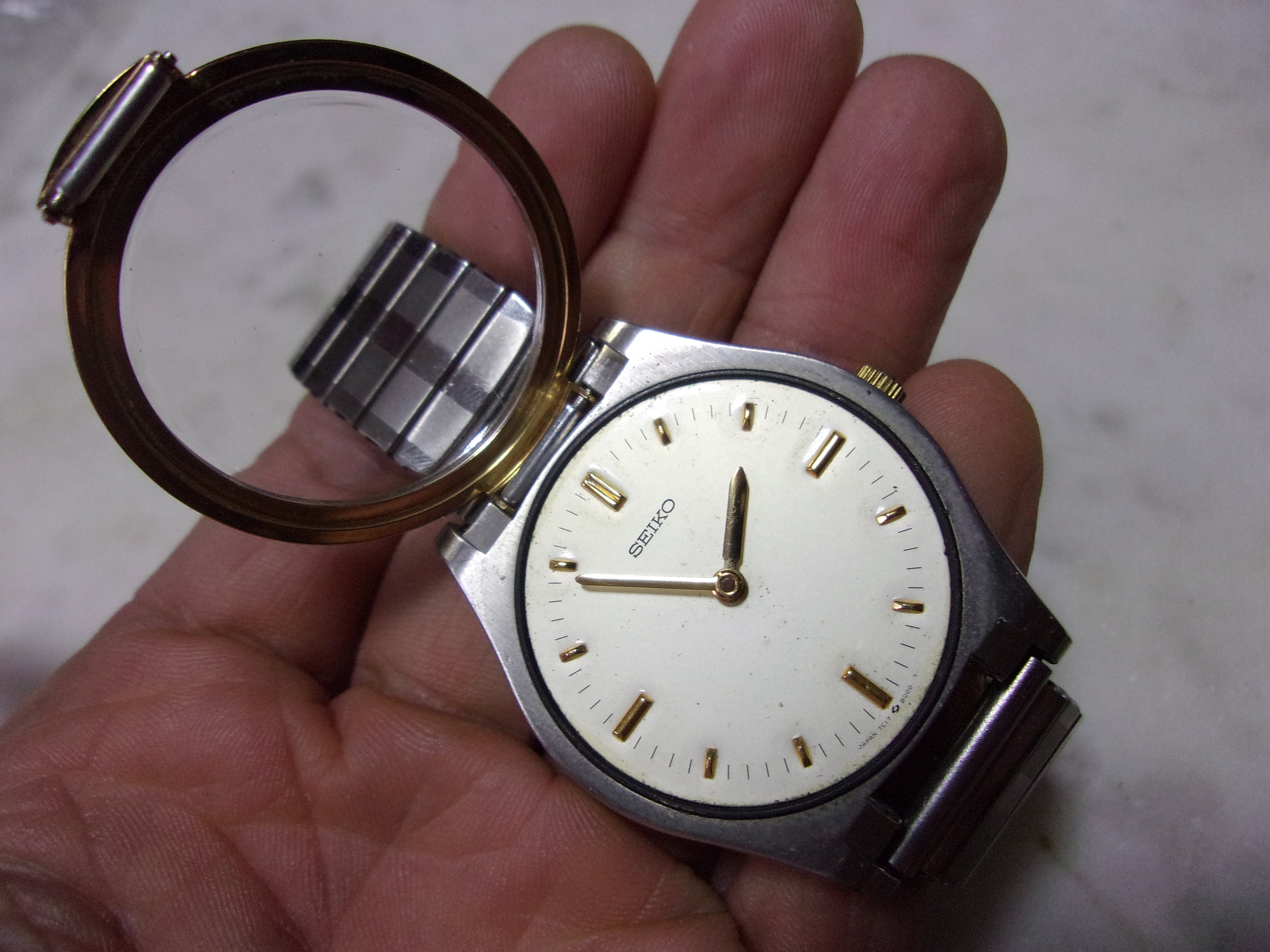 Vintage SEIKO Braille Quartz Men's Wristwatch on Stainless - Etsy