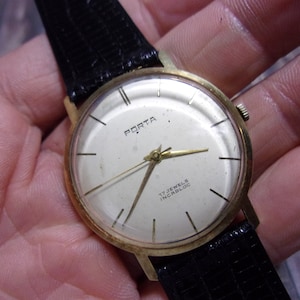 SALE!!! Vintage PORTA 14K Solid Yellow Gold Manual Wind Watch, GWC