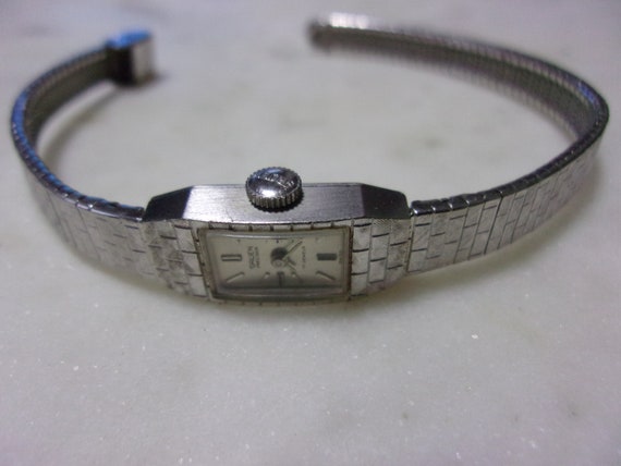 Very Nice GRUEN PRECISION 14K Solid White Gold 17… - image 7