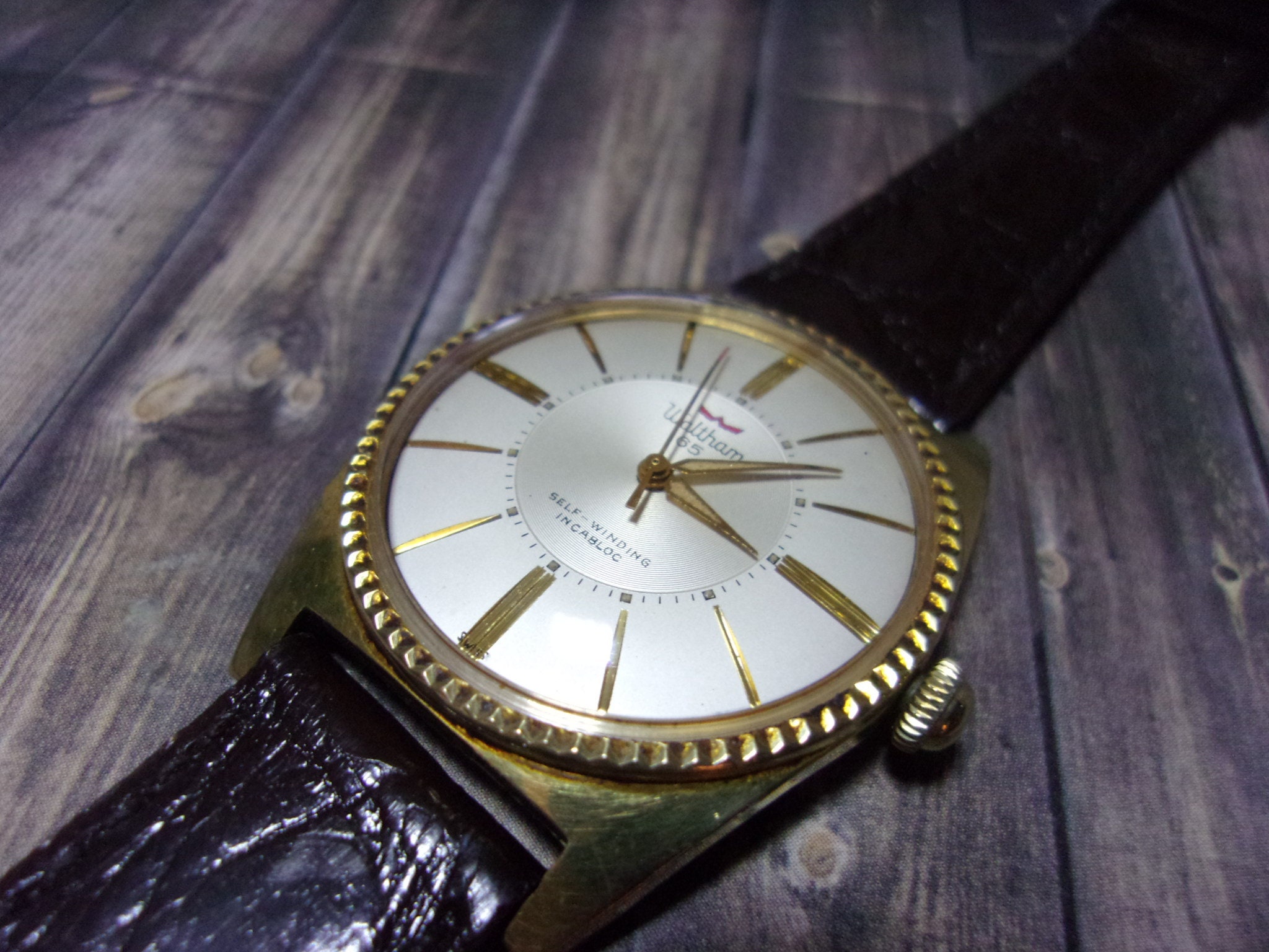 Men s Vintage 65 Jewel WALTHAM Gold filled Automatic in Very Good