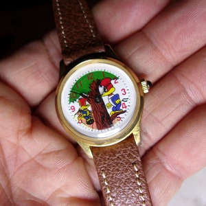 Rare WOODY WOODPECKER Vintage Manual-wind Animated Watch  display picture 2