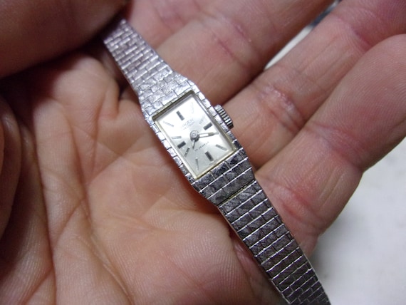 Very Nice GRUEN PRECISION 14K Solid White Gold 17… - image 6