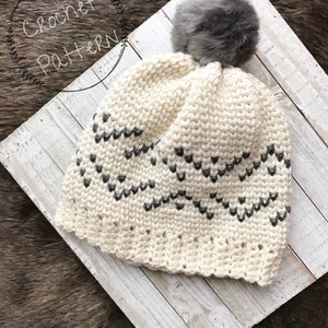 Everest Beanie Crochet Pattern, PDF Pattern, Written Tutorial