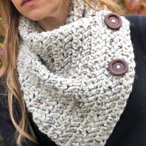 The Bentley Button Cowl Crochet PATTERN / Written Tutorial / PDF Pattern / Instant Download / Skill Level: Easy image 6