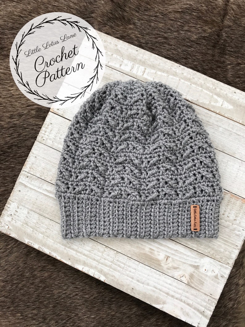 The Broadway Beanie Crochet PATTERN / Written Tutorial / Crochet Beanie Tutorial / PDF Download / Instant Download / Spring Crochet image 1