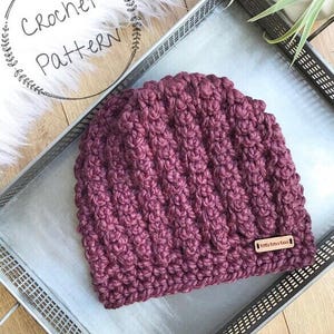 Sawyer Beanie Crochet PATTERN / Written Tutorial / PDF Pattern / Beginner Skill Level