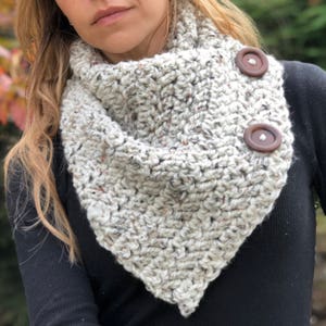The Bentley Button Cowl Crochet PATTERN / Written Tutorial / PDF Pattern / Instant Download / Skill Level: Easy image 5