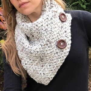 The Bentley Button Cowl Crochet PATTERN / Written Tutorial / PDF Pattern / Instant Download / Skill Level: Easy image 7