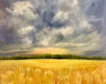 Large original painting/Fields of Gold