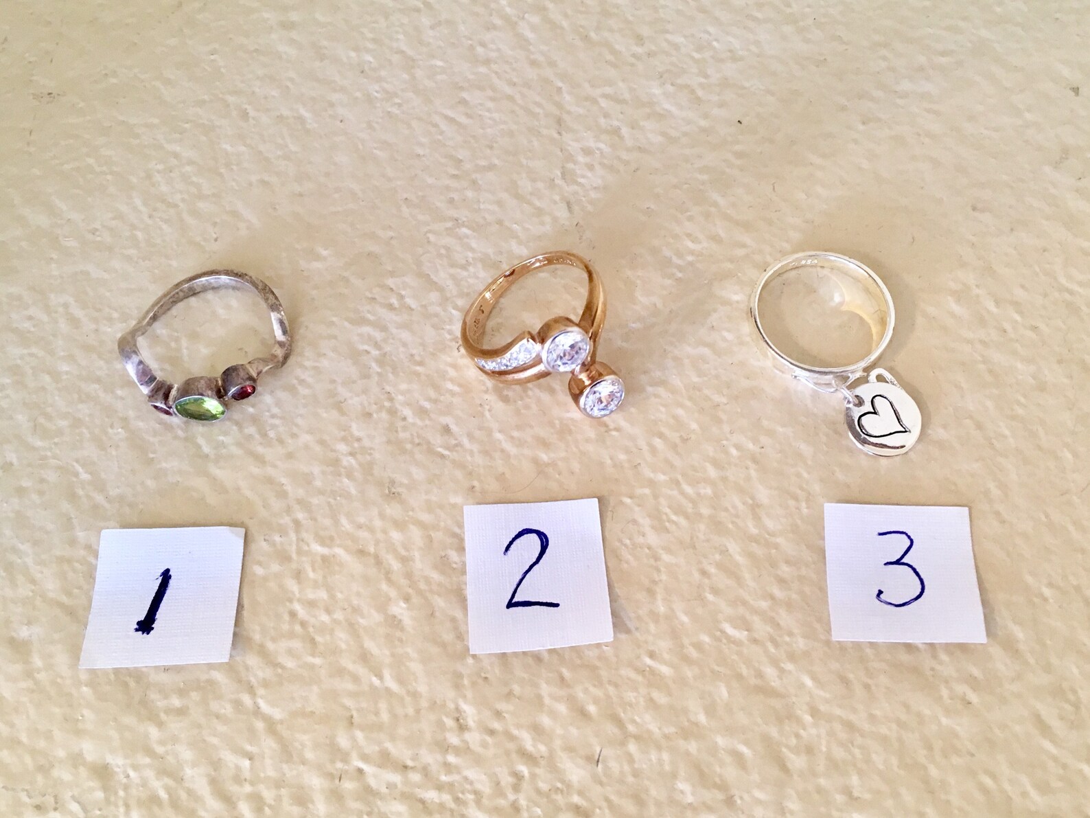 One Sterling Silver Cubic Zirconia Ring Size 7 Etsy