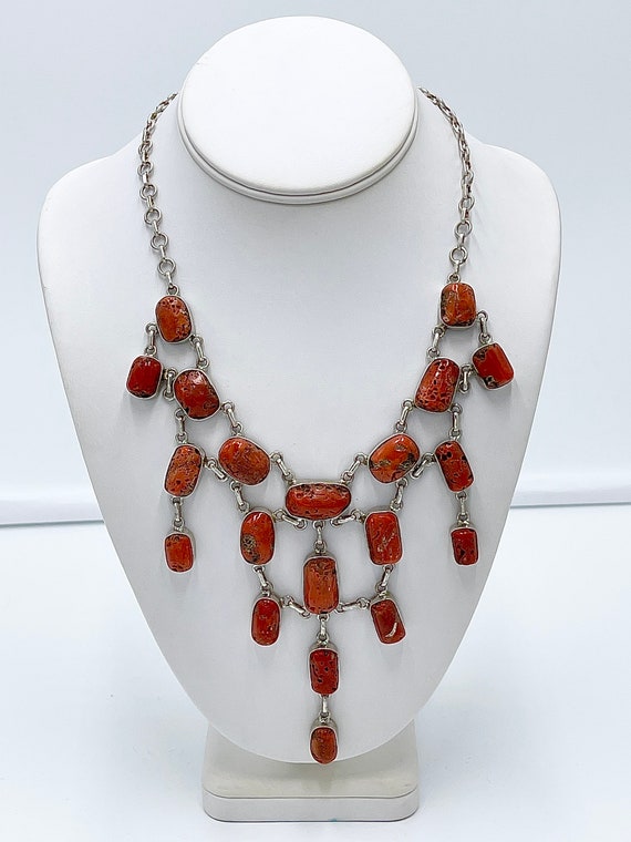 GENUINE ( Untreated ) CORAL And STERLING Silver .… - image 6