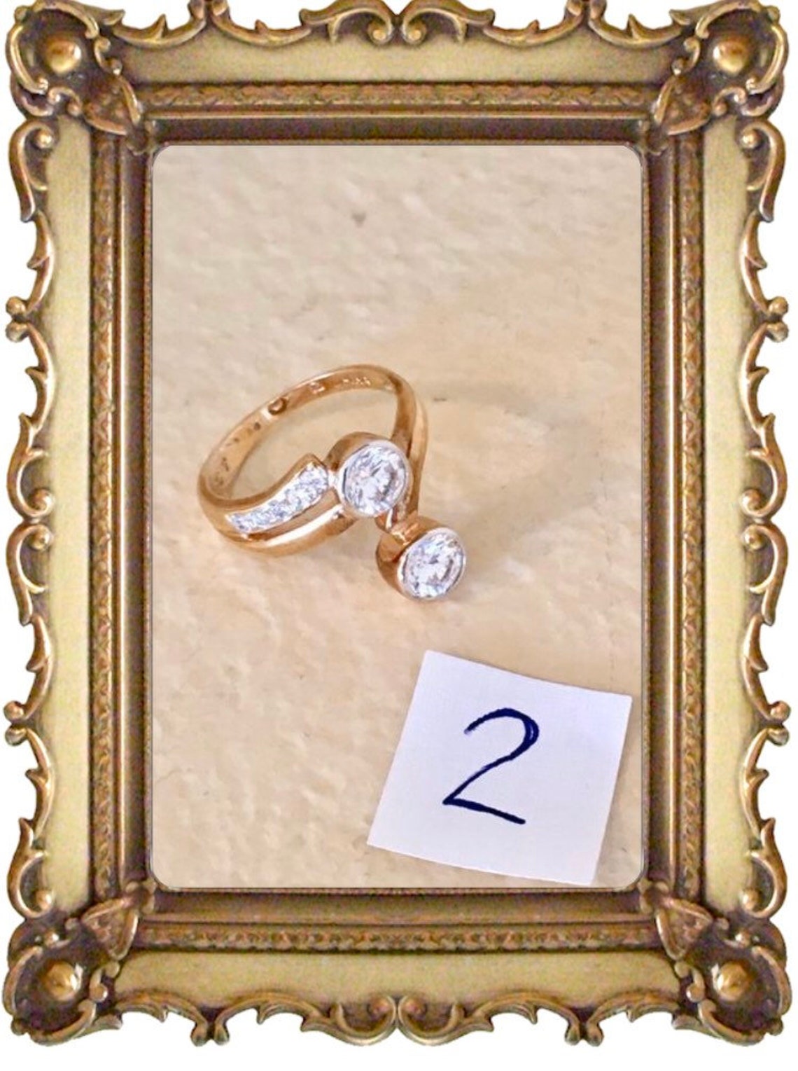 One Sterling Silver Cubic Zirconia Ring Size 7 Etsy