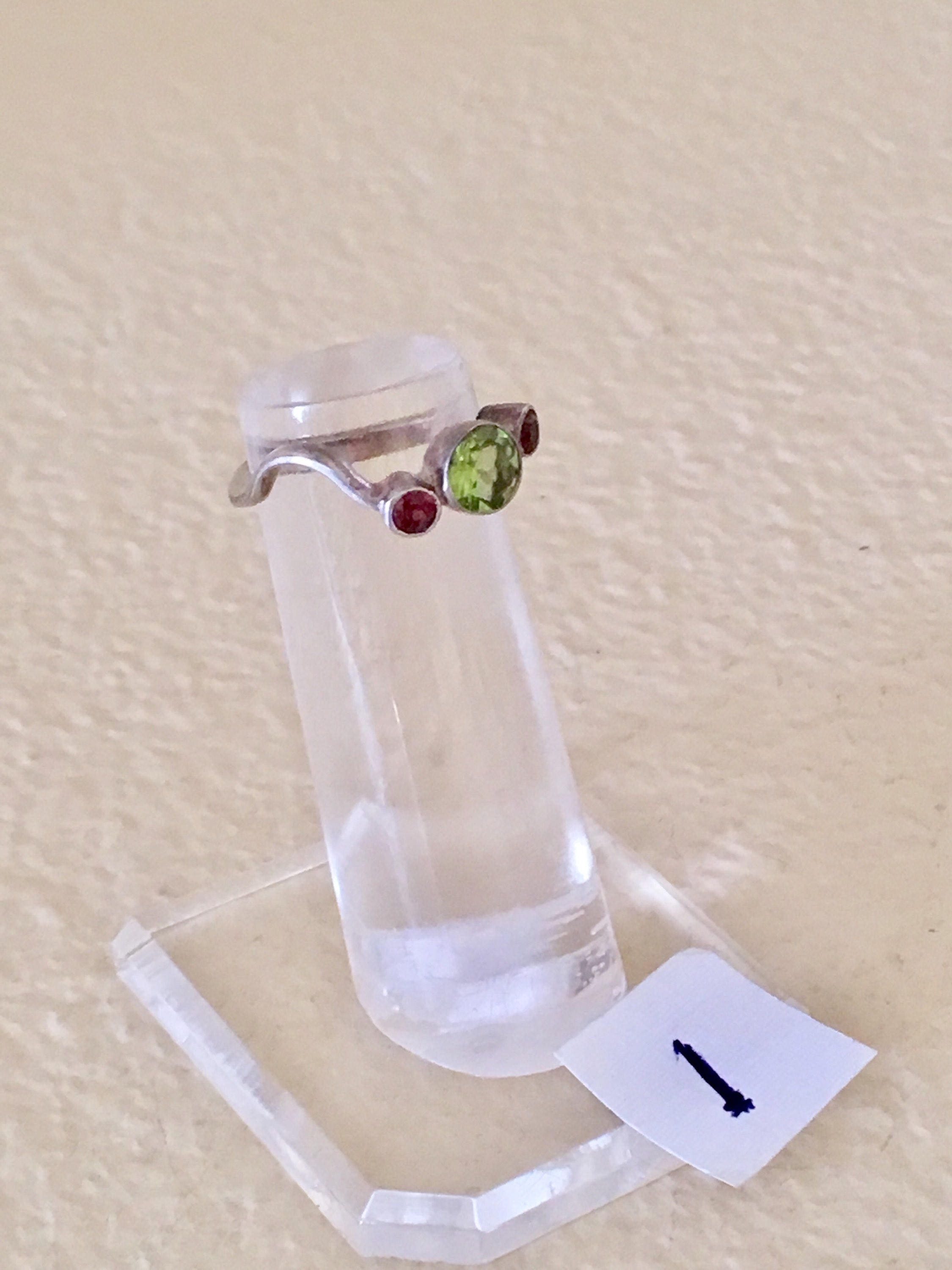 One Sterling Silver Cubic Zirconia Ring Size 7 Etsy