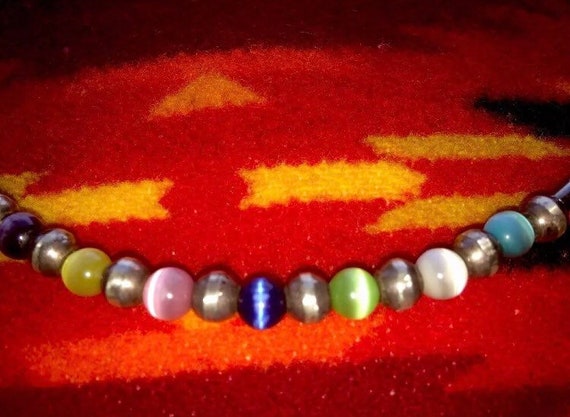 Sterling silver beaded choker - image 9