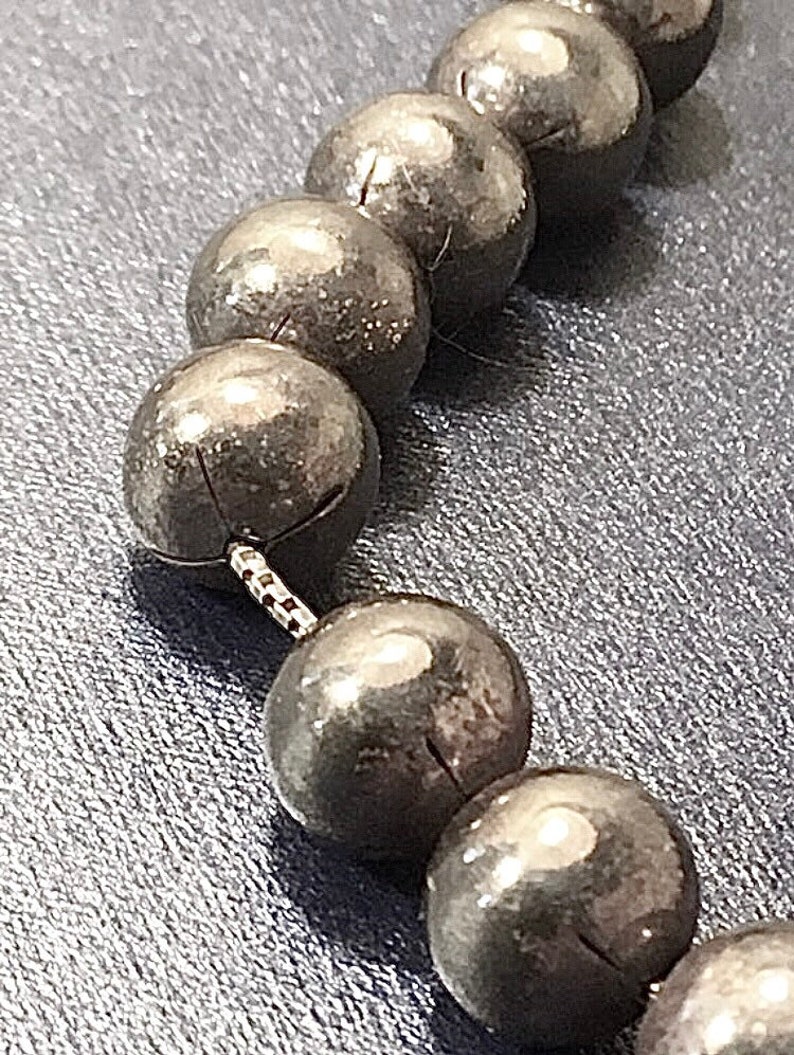 Sterling Silver Graduated Beads Necklace Etsy