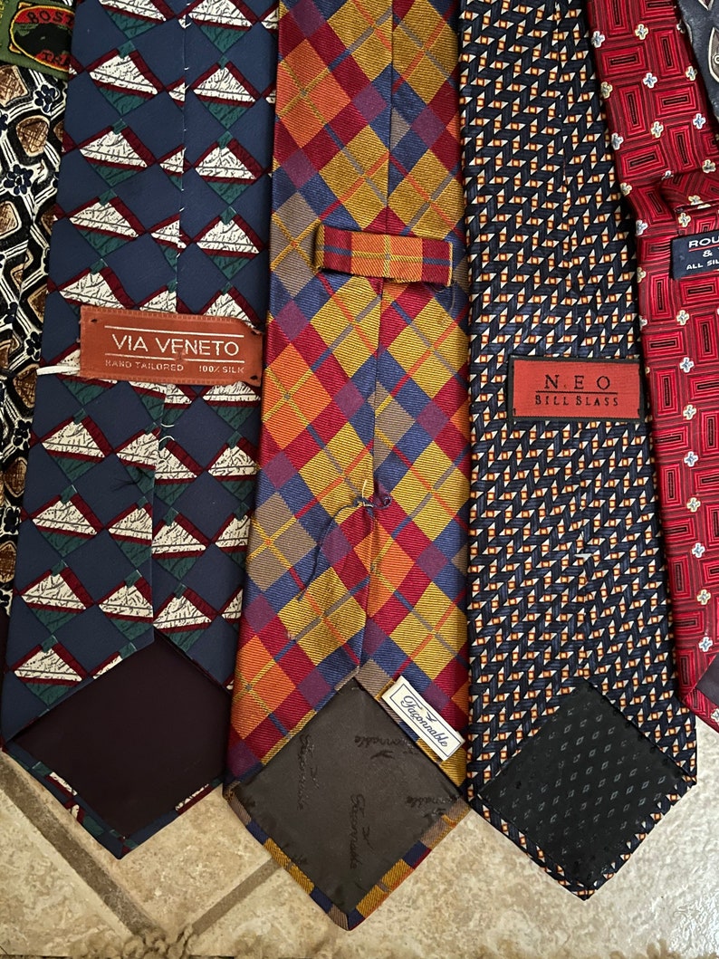 LOT of 15 MAN'S NECKTIES. Most of Them Are Silk Etsy