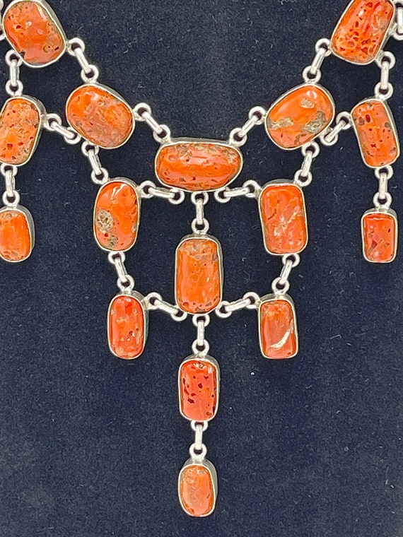 GENUINE ( Untreated ) CORAL And STERLING Silver .… - image 10