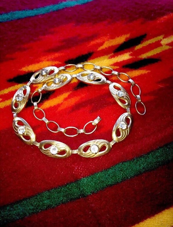 Antique unique rare sterling silver gold plated neckl… Gem