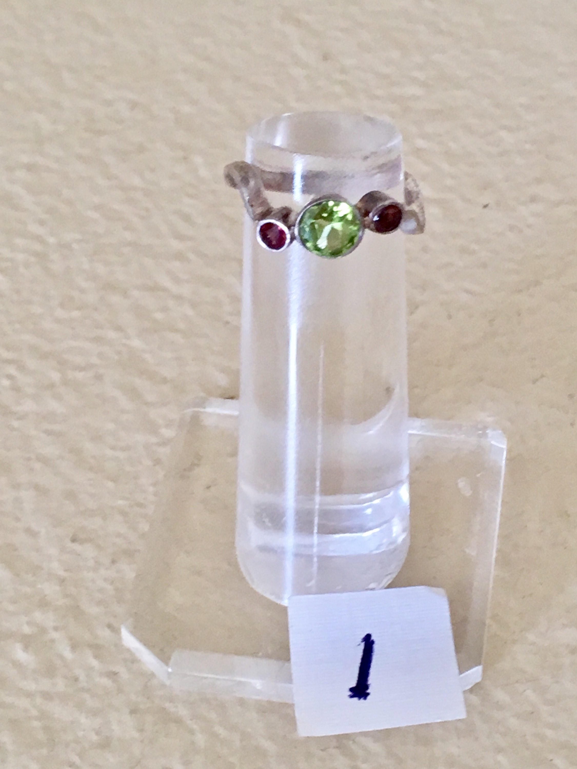 One Sterling Silver Cubic Zirconia Ring Size 7 Etsy