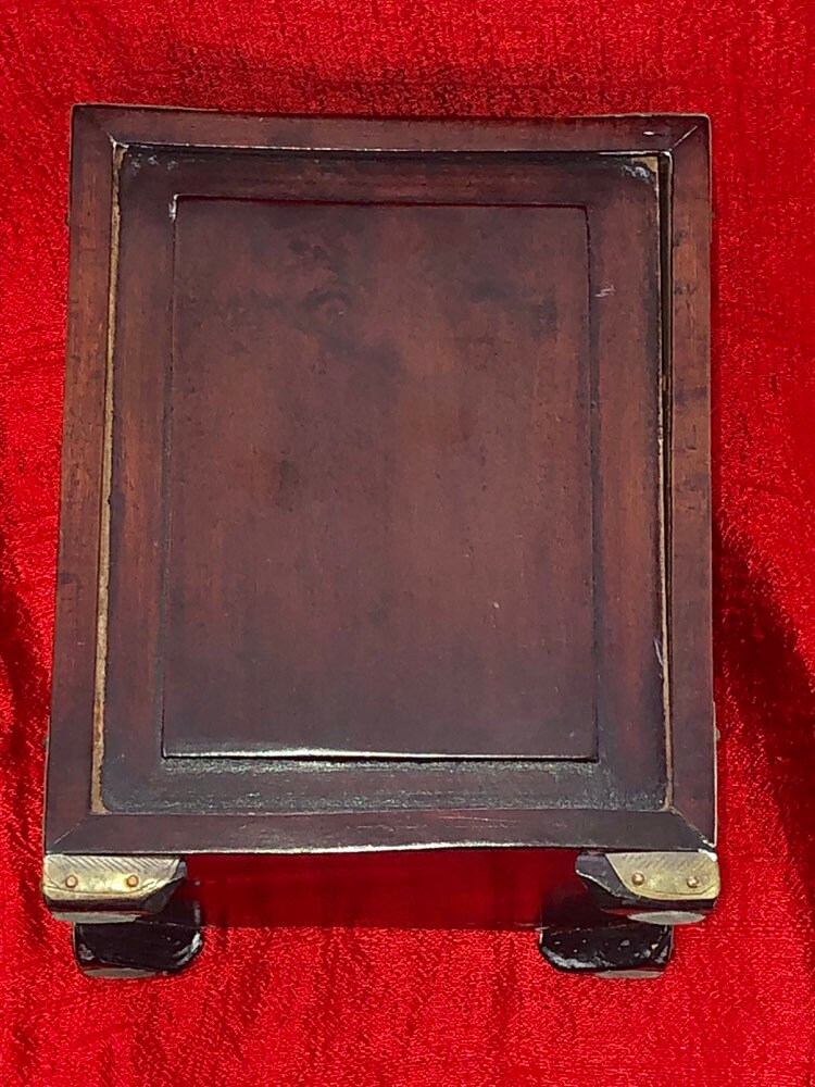 Antique Chinese Wooden Jewelry Box Decorated With Carved Jade Etsy