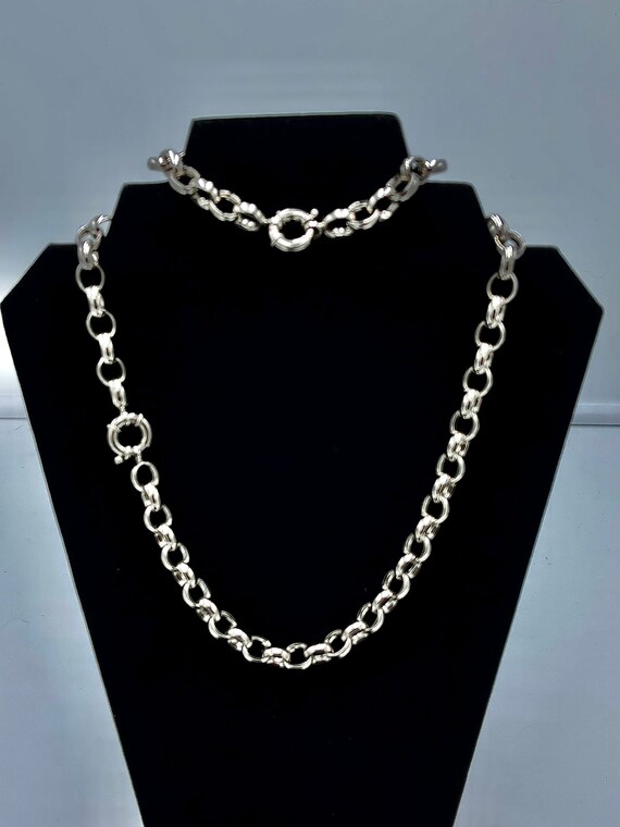 Stainless steel necklace and bracelet set