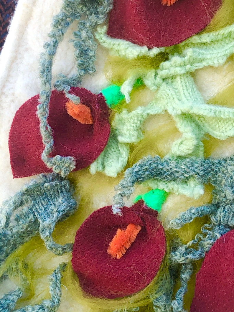 Eco Friendly Fashion Wool One Of A Kind Handmade Upcycled Tote Bag