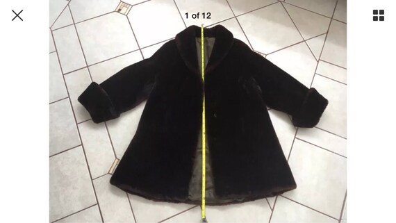 Vintage Genuine Lamb Fur Mutton coat size L