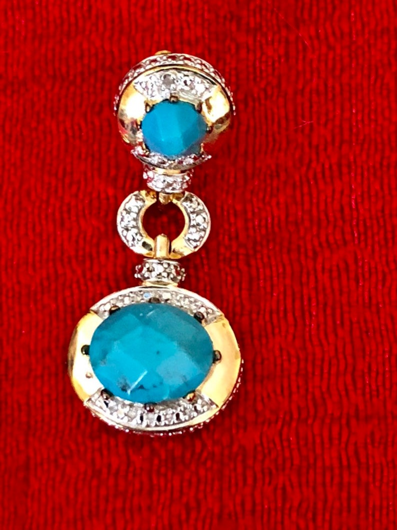 Gold plated sterling silver bracelet earrings and pendant set