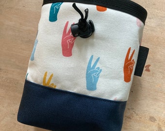 Peace Fingers Chalk Bag
