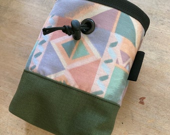 Upcycled 90’s Geo Print Chalk Bag