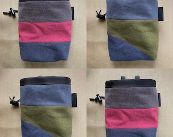 Hemp Collage Upcycled Chalk Bags