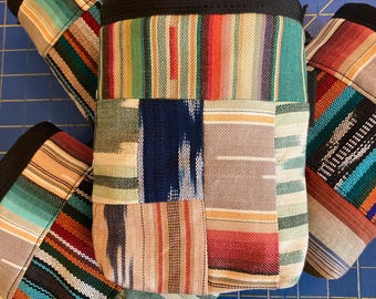 Upcycled Stripe Scraps Patchwork Chalk Bag