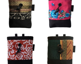 Upcycled Sari Chalk Bags