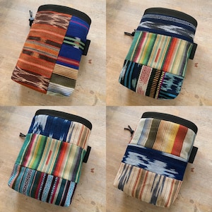 Upcycled Stripe Scraps Patchwork Chalk Bag