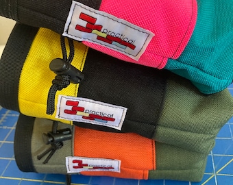 Upcycled Bright Stripes Chalk Bag