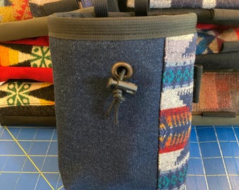 Upcycled Wool Collage Chalk Bags