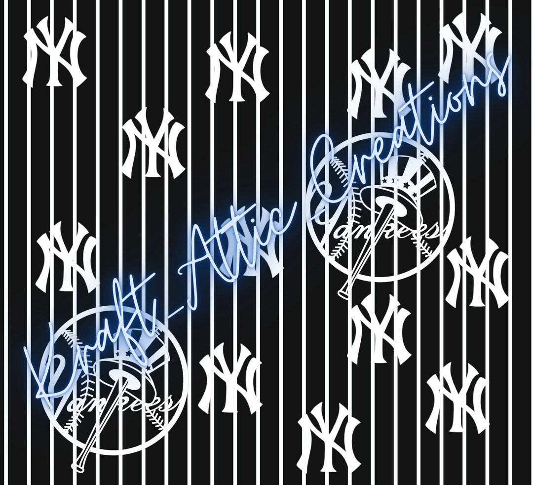 New York Yankees 20 Oz Pinstripe Tumbler, Black Pinstripe, Yankees