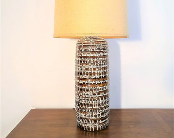 Mid Century French Drip Glaze Table Lamp
