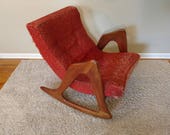 Mid Century Adrian Pearsall for Craft Associates Walnut Lounge Rocker
