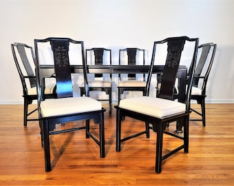 Vintage Century Furniture Chin Hua Dining Set with Six Chairs and Table